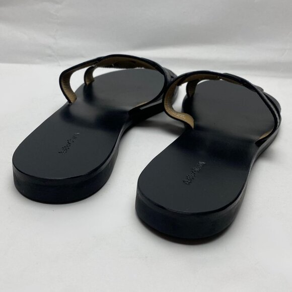 & OTHER STORIES Leather Knot Detail Sandals in Black Size 7 - Picture 5 of 7